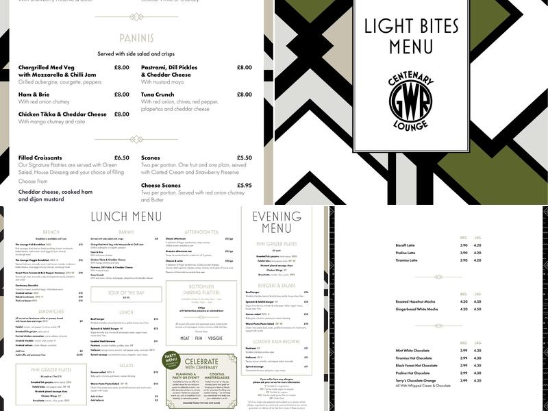Centenary Lounge Menu