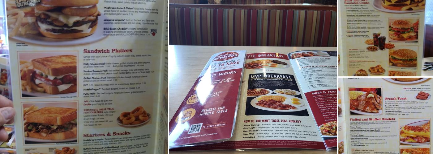 Huddle House Menu