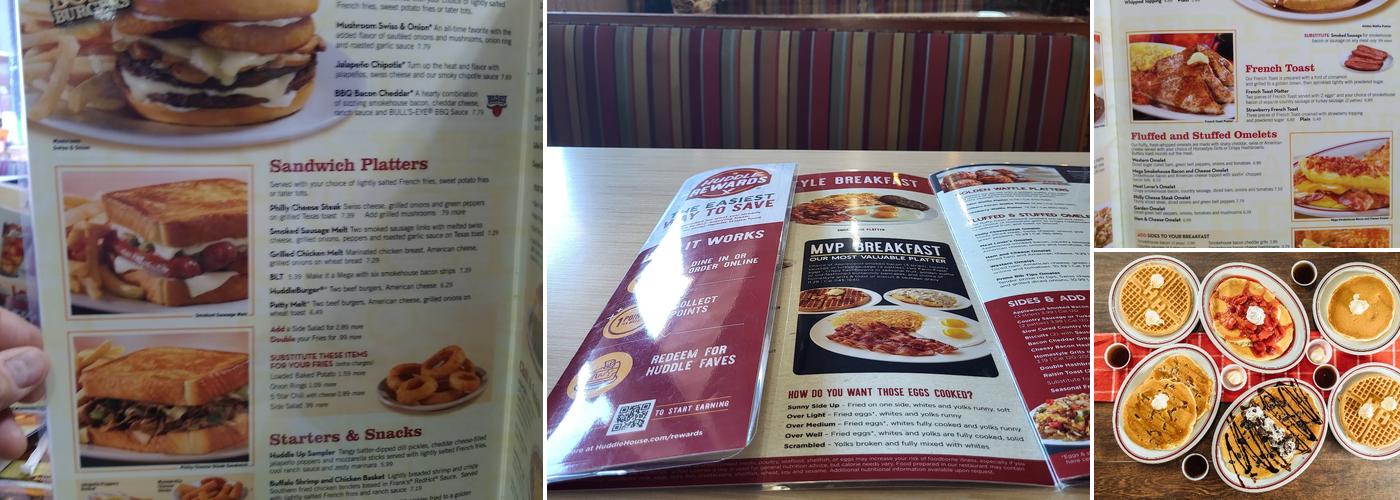 Huddle House Menu