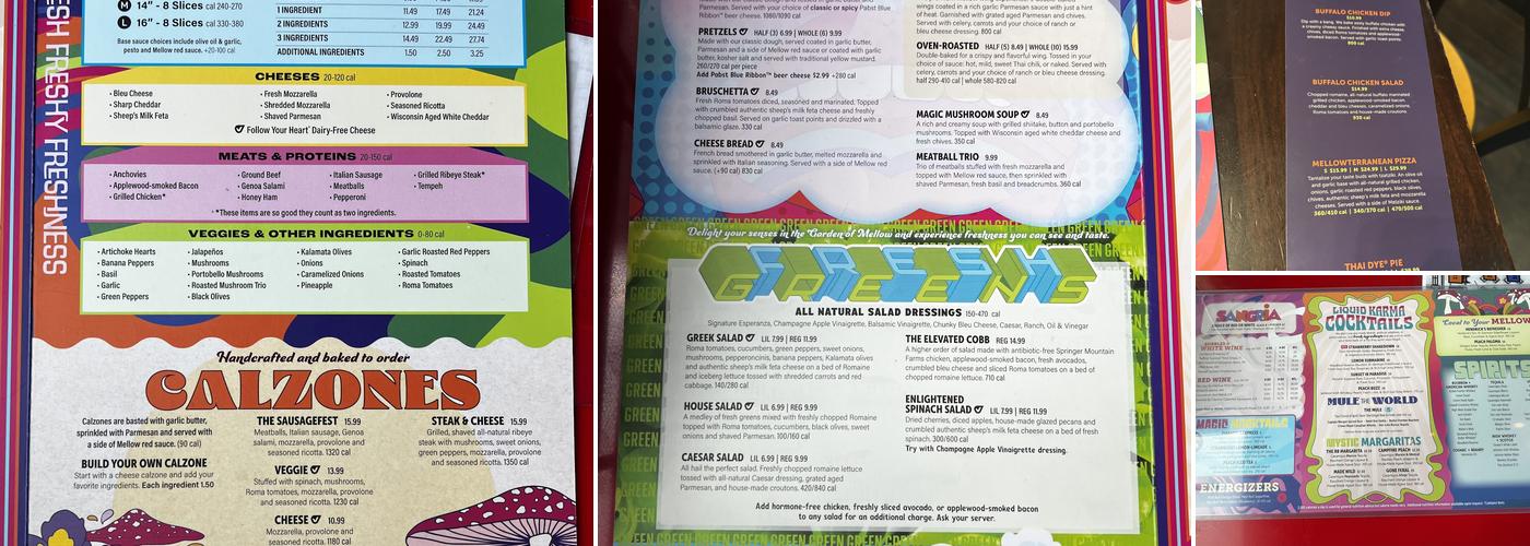 Mellow Mushroom Valdosta Menu