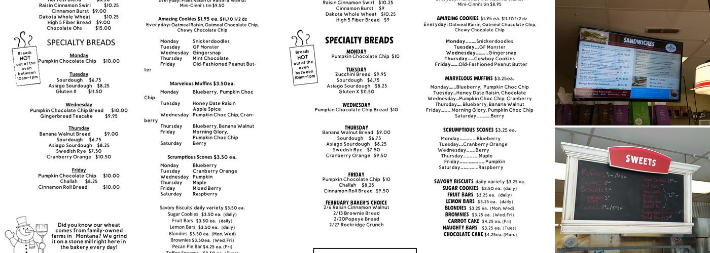 Great Harvest Bread Co. Boise at Curtis & Fairview Menu