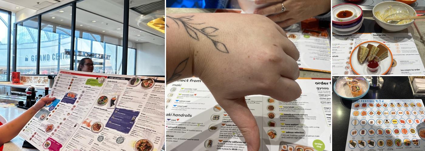 YO! Birmingham Selfridges Menu