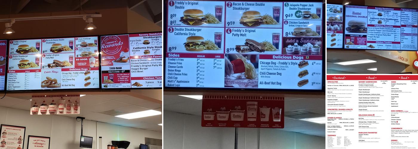 Freddy's Frozen Custard & Steakburgers Menu
