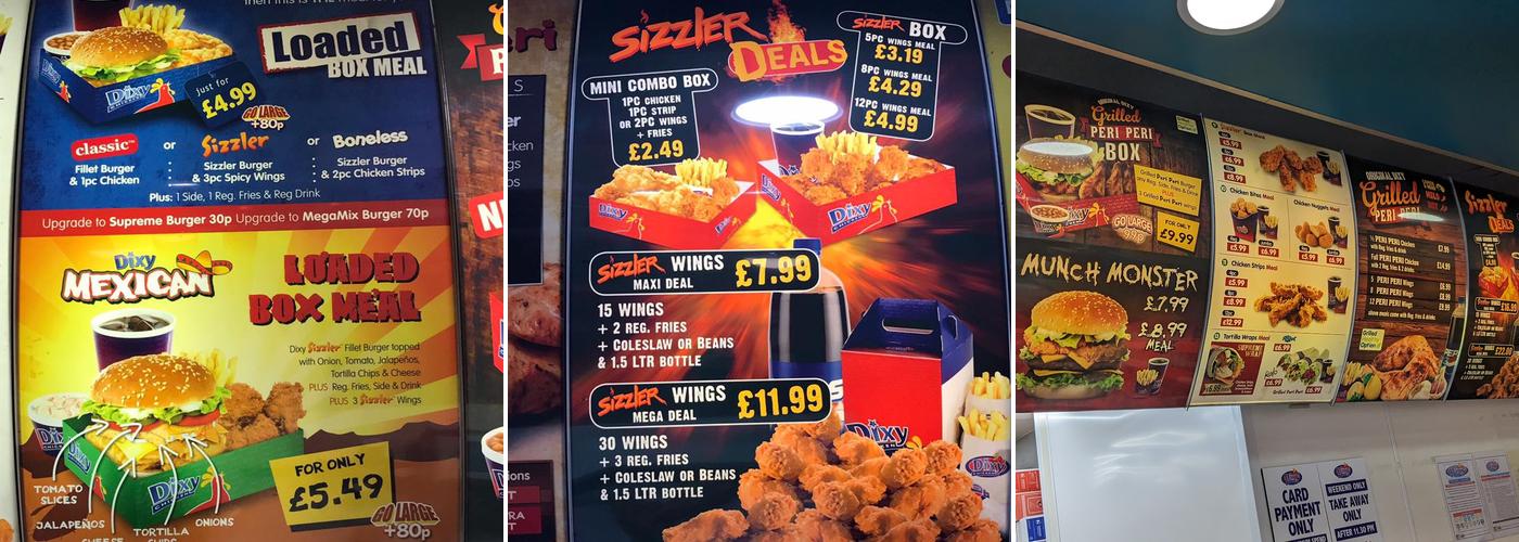 DIXY chicken china town Menu