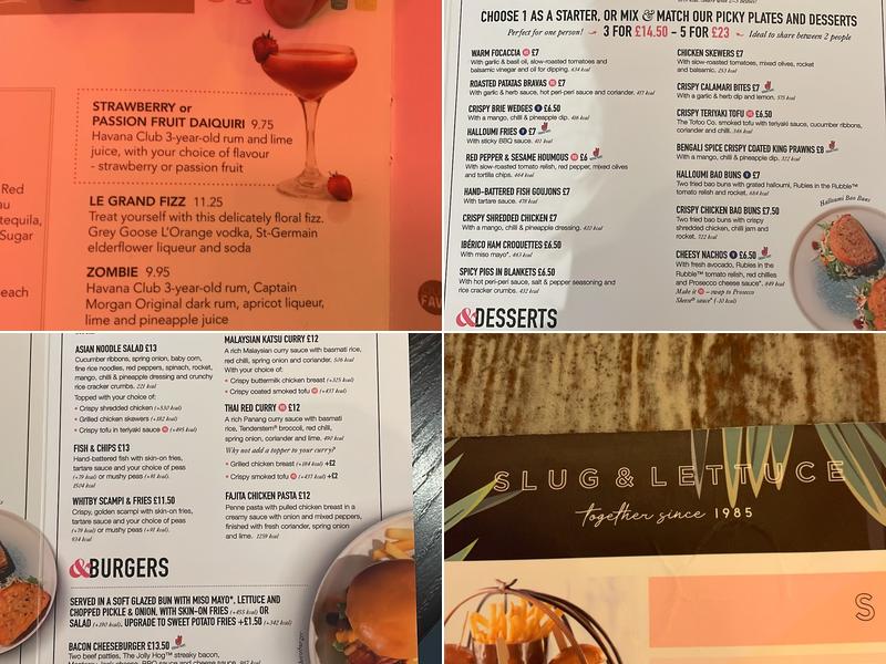 Slug & Lettuce - Birmingham Menu