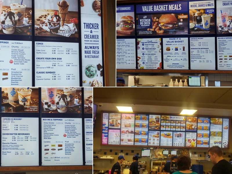Culver’s Menu