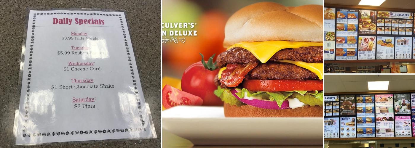 Culver’s Menu