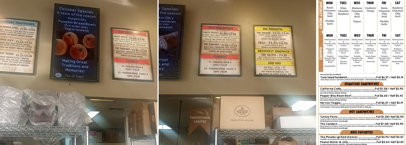 Great Harvest Bread Co. Menu