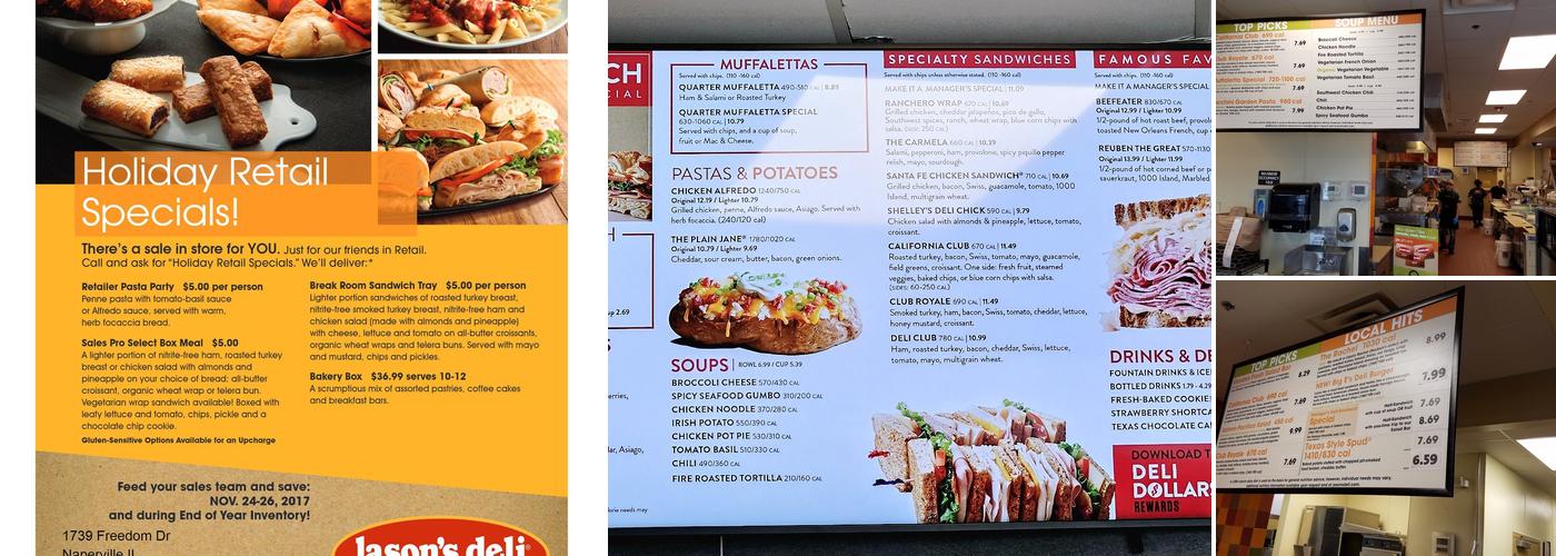 Jason's Deli Menu