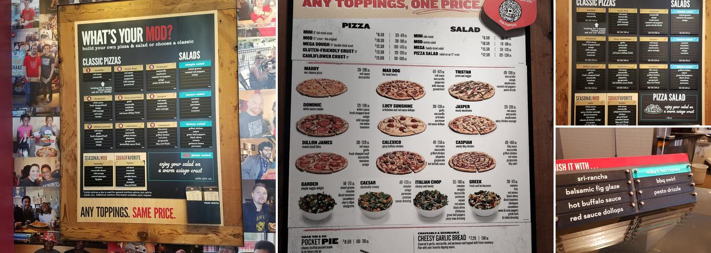 MOD Pizza Menu