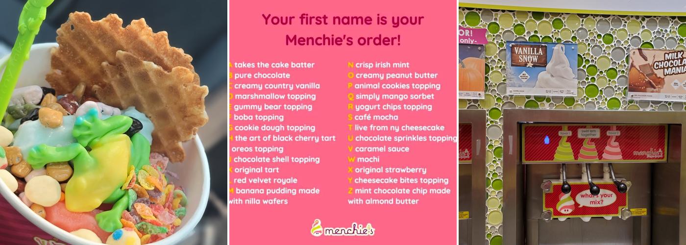 Menchie's Frozen Yogurt Menu