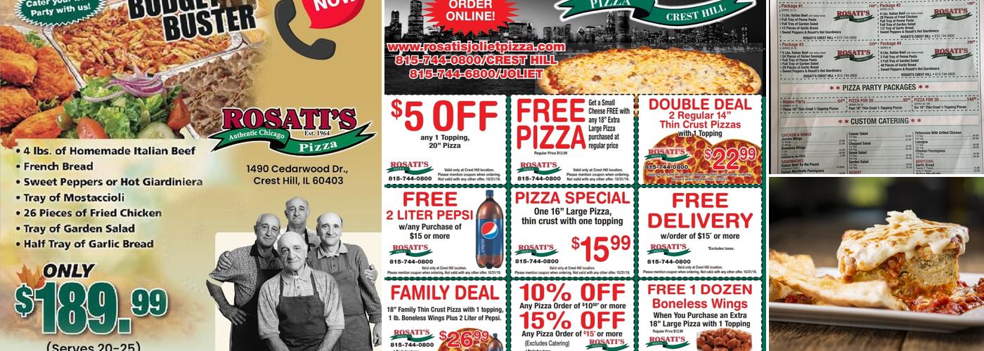 Rosati's Pizza Menu
