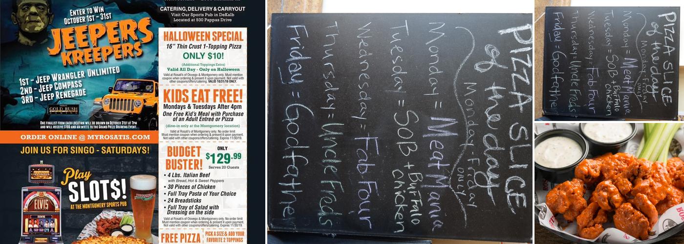 Rosati's Pizza Menu