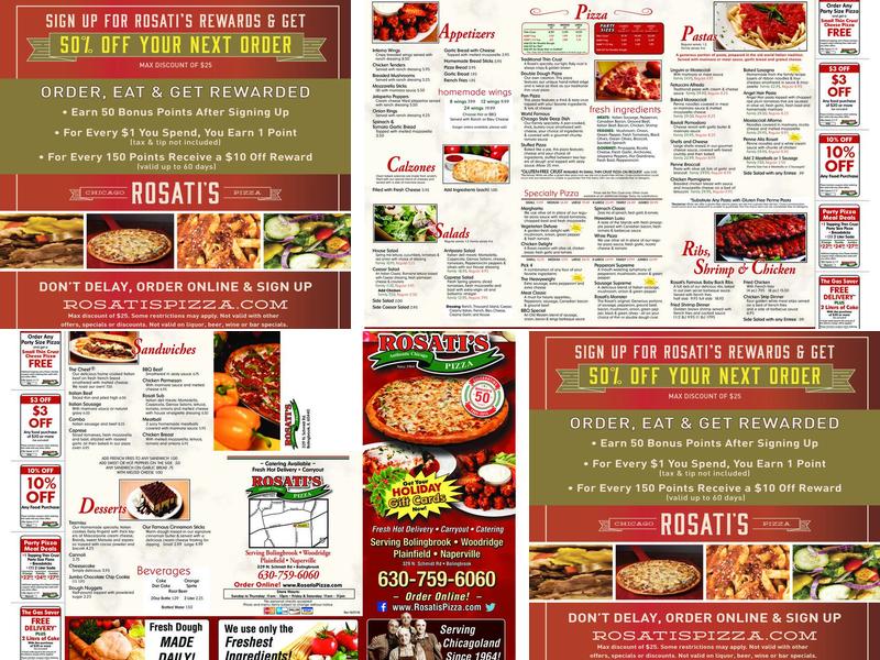 Rosati’s Pizza Menu