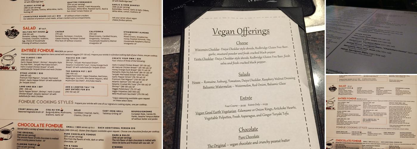 The Melting Pot Menu