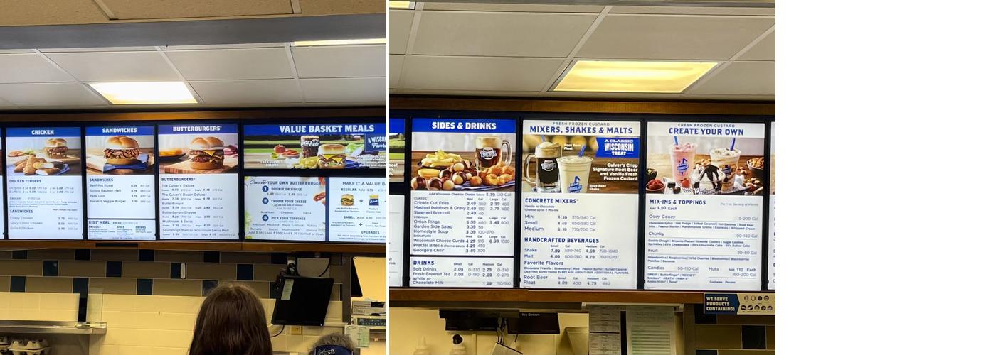 Culver’s Menu