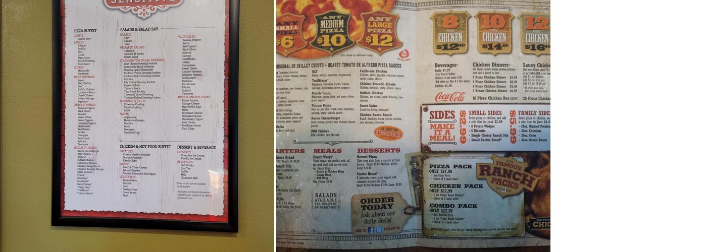 Pizza Ranch Menu