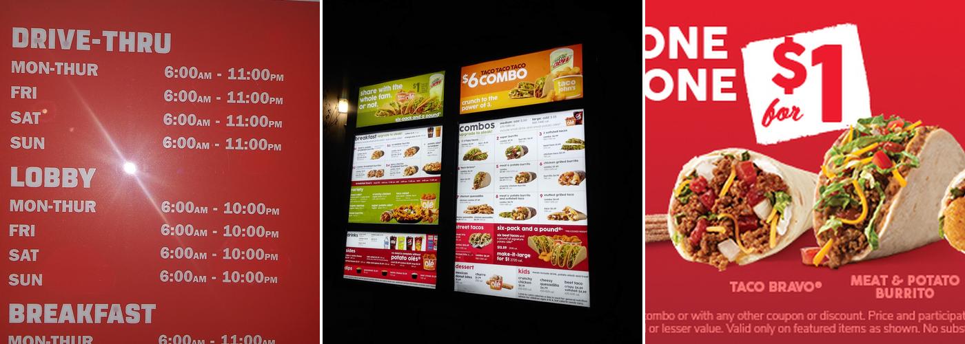 Taco John's Menu