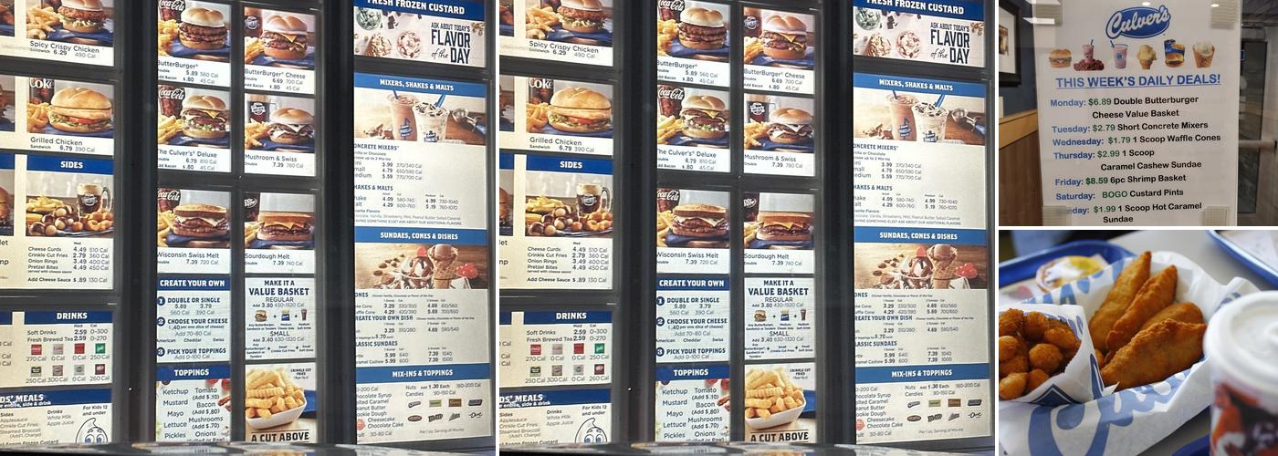 Culver’s Menu