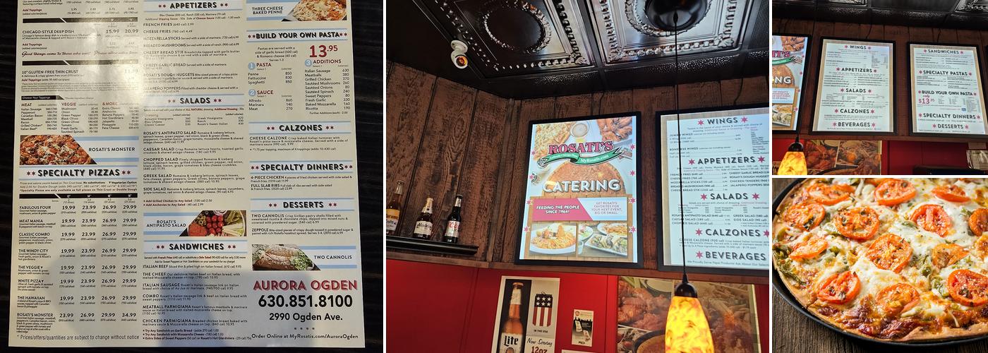 Rosati's Pizza Menu