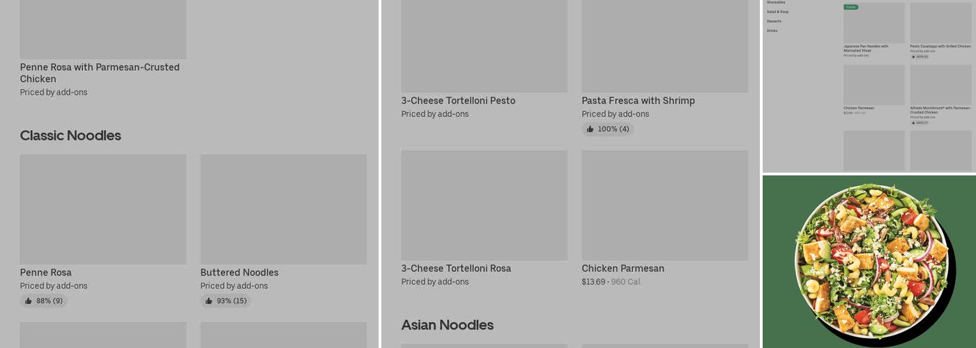 Noodles and Company Menu