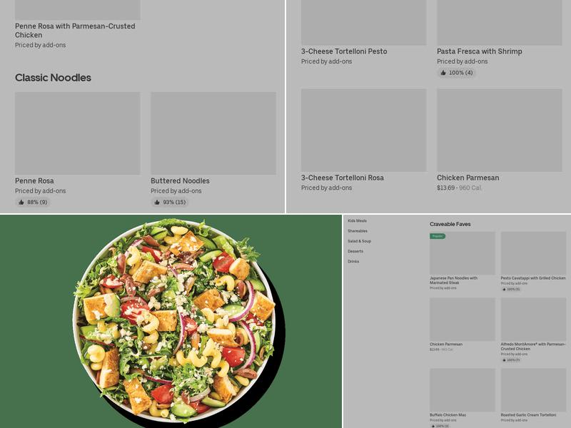 Noodles and Company Menu