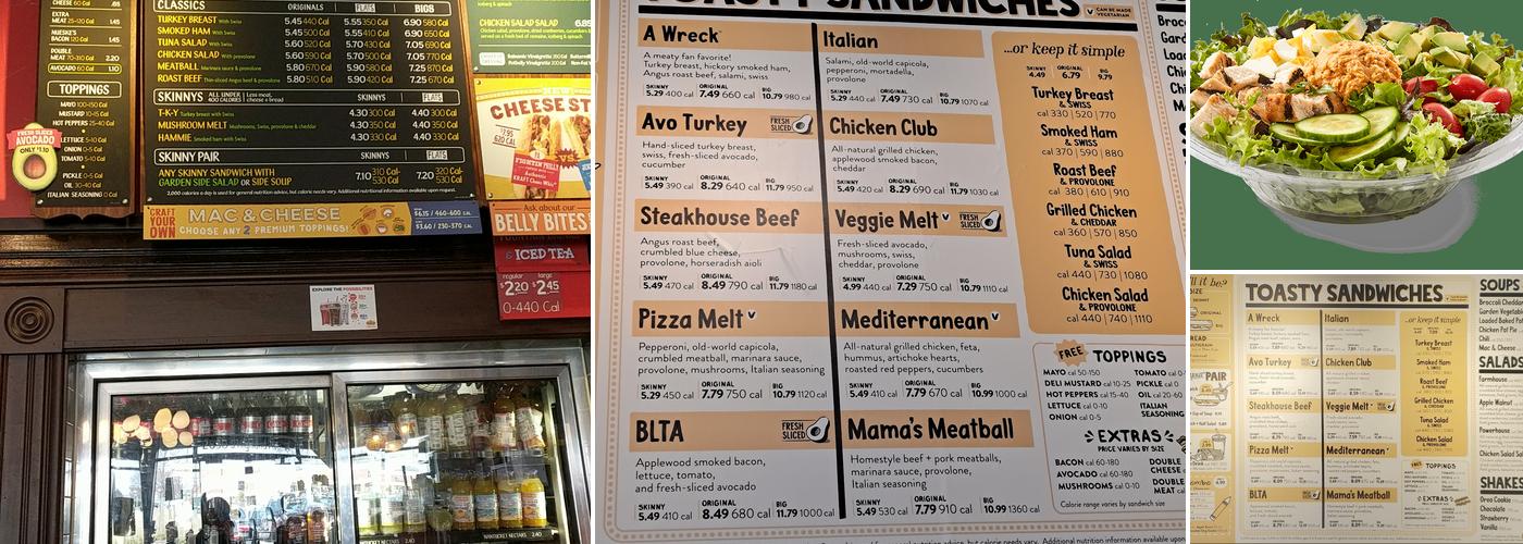 Potbelly Sandwich Shop Menu