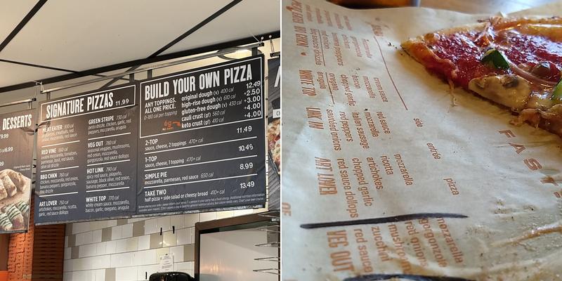 Blaze Pizza Menu