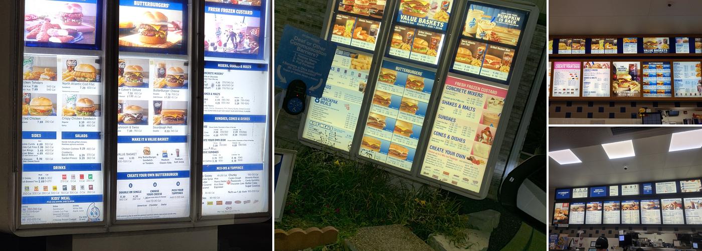 Culver’s Menu