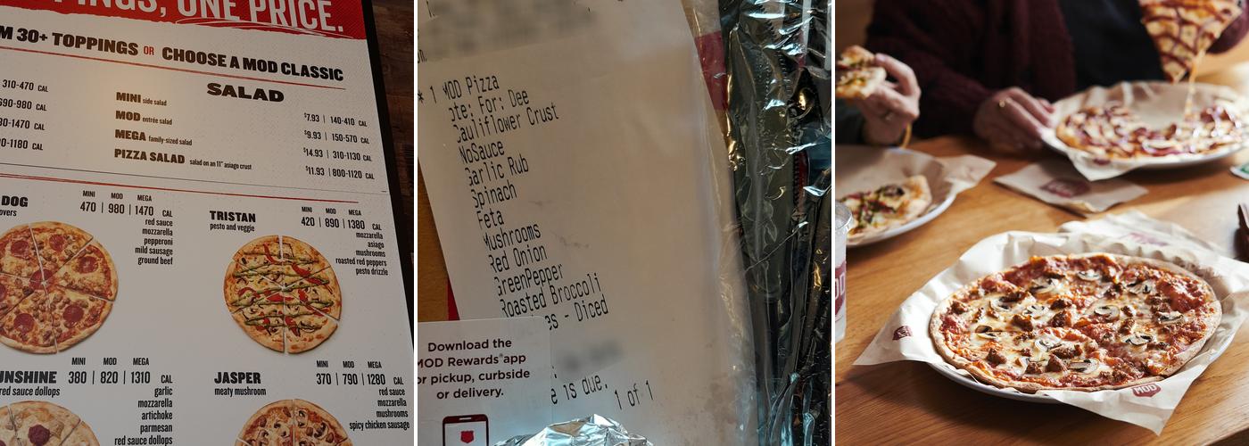 MOD Pizza Menu