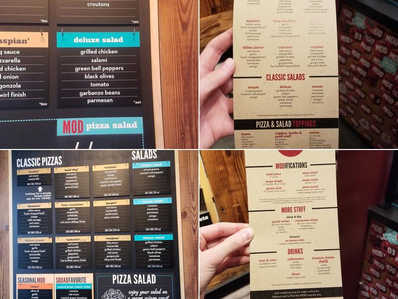 MOD Pizza Menu