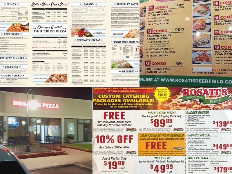 Rosati's Pizza Menu