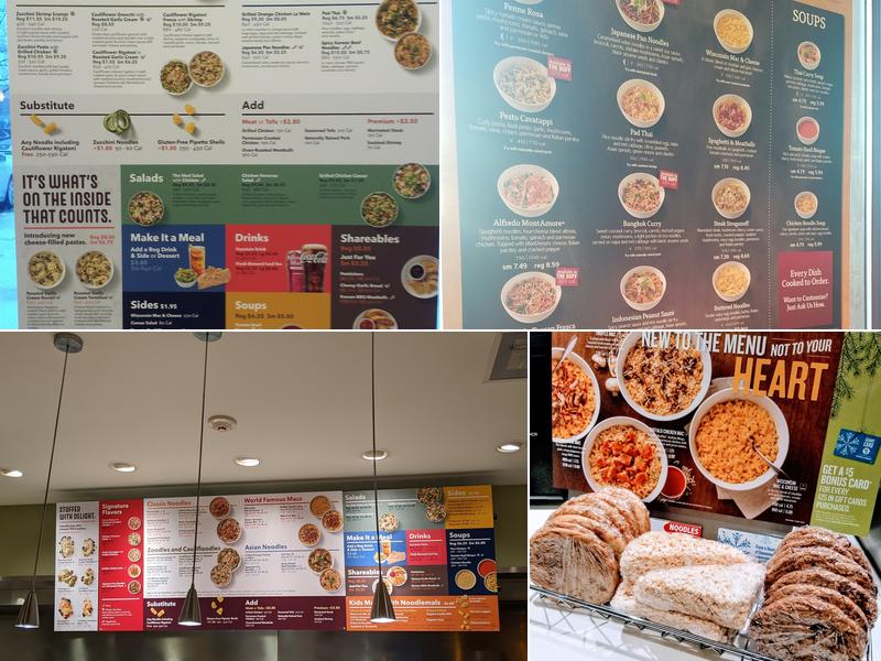 Noodles and Company Menu