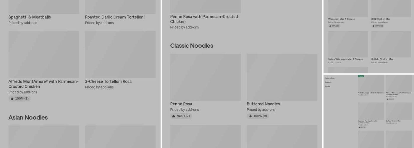 Noodles and Company Menu