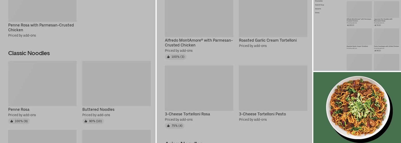 Noodles and Company Menu