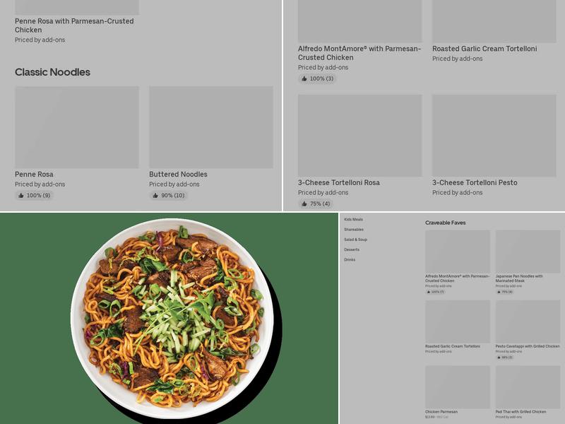 Noodles and Company Menu