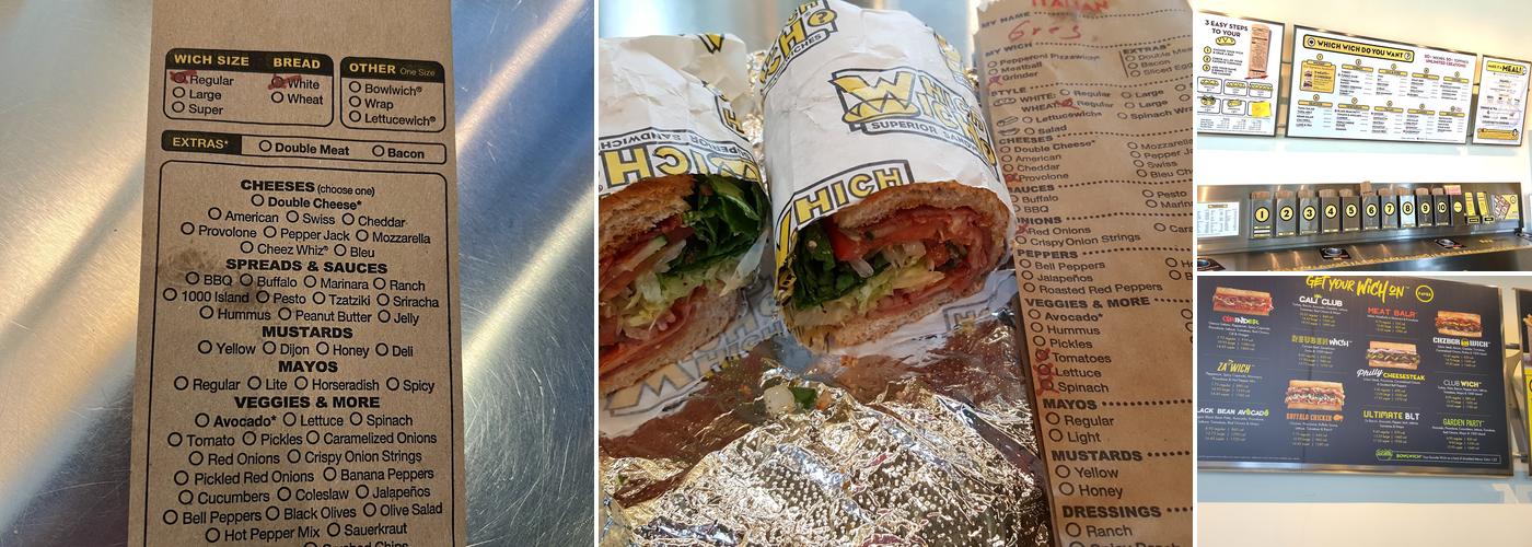 Which Wich Menu