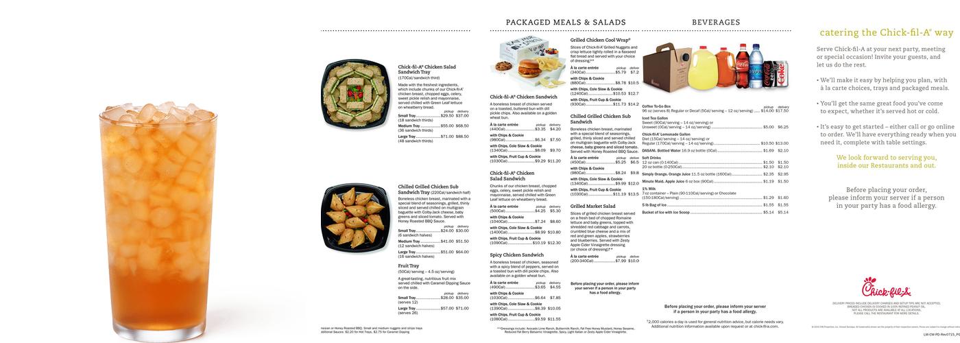 Chick-fil-A Menu