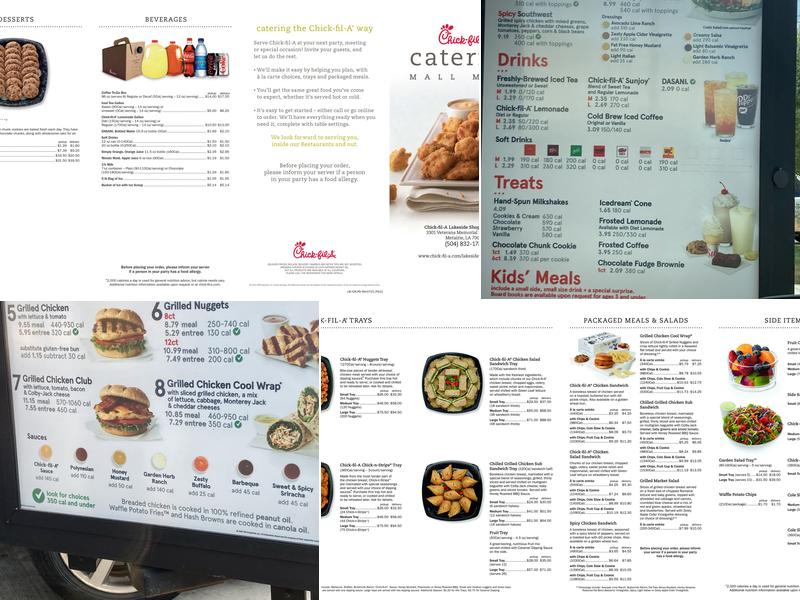 Chick-fil-A Menu