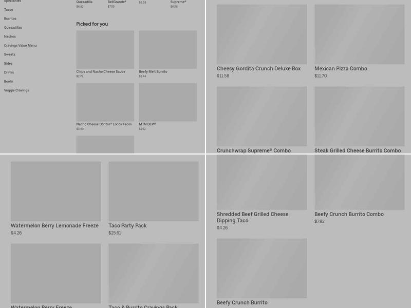 Taco Bell Menu