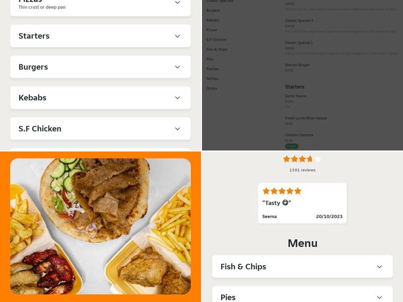 Classic Fish Bar & Kebab House Menu