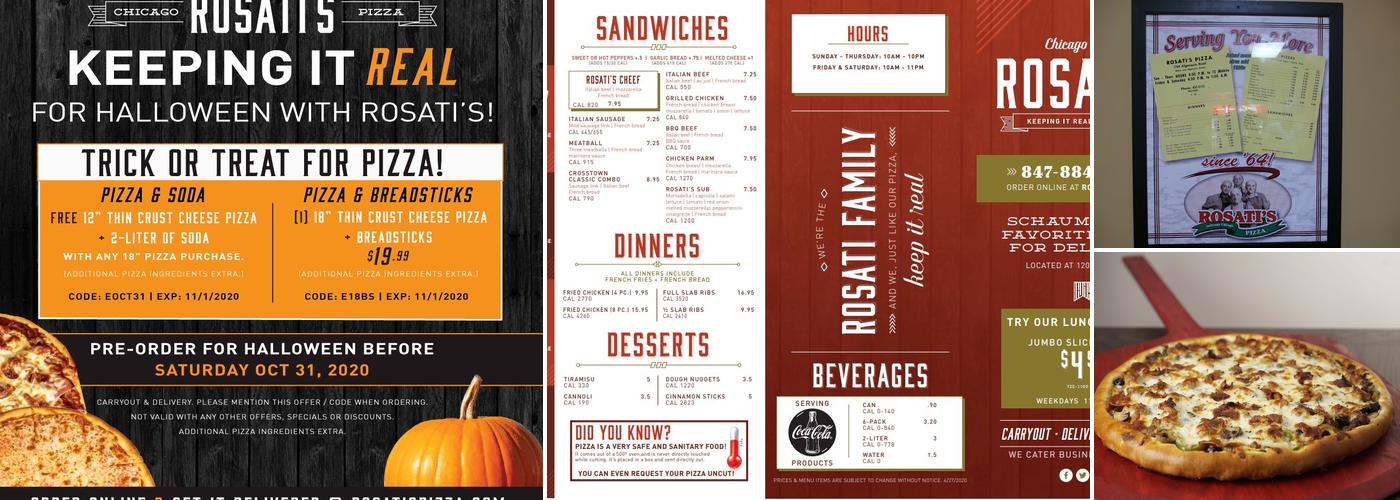Rosati’s Pizza Menu
