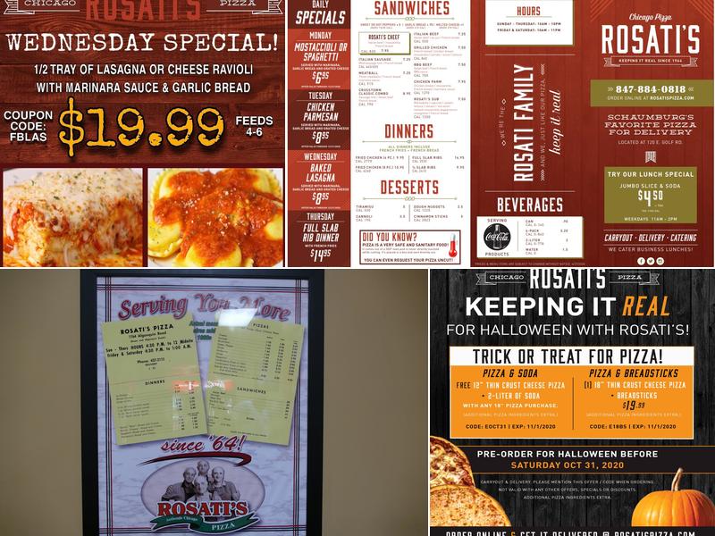 Rosati’s Pizza Menu