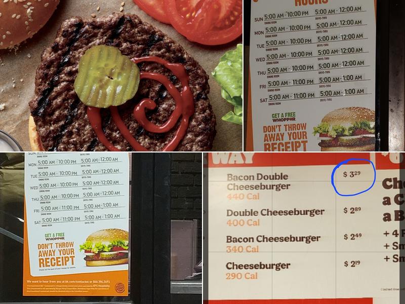 Burger King Menu