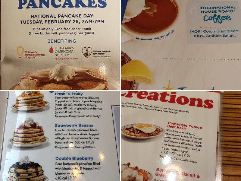 IHOP Menu