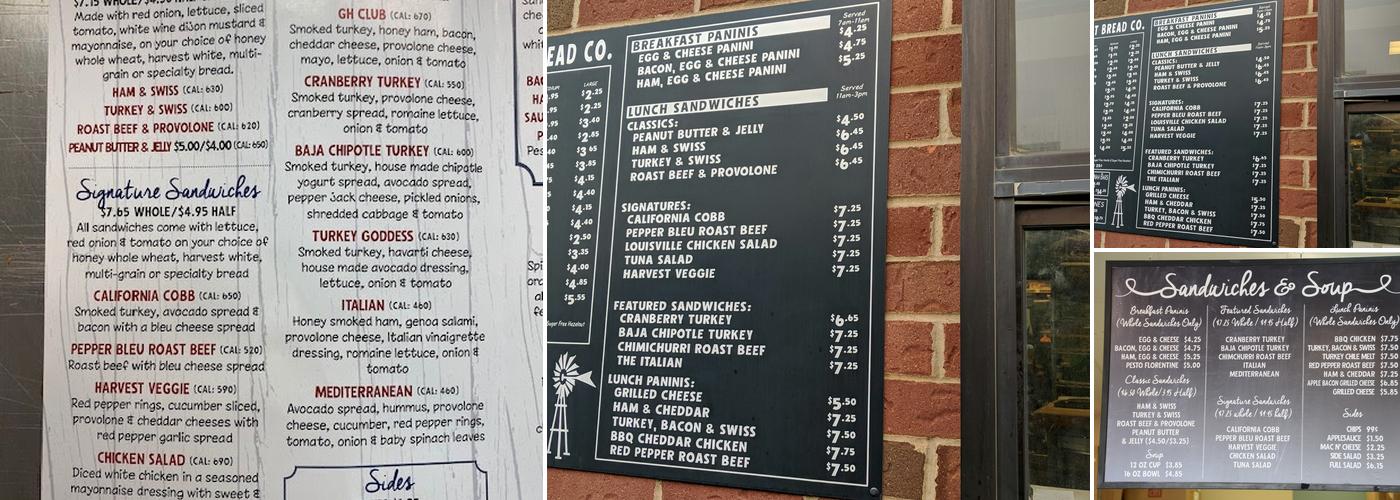 Great Harvest Bread Co. Menu
