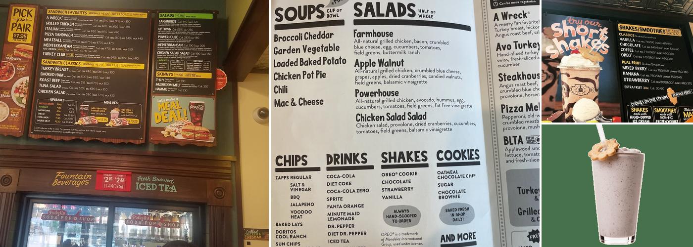 Potbelly Sandwich Shop Menu