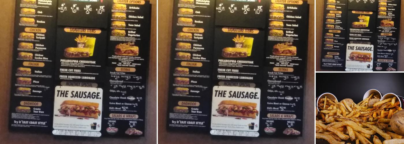 Penn Station East Coast Subs Menu