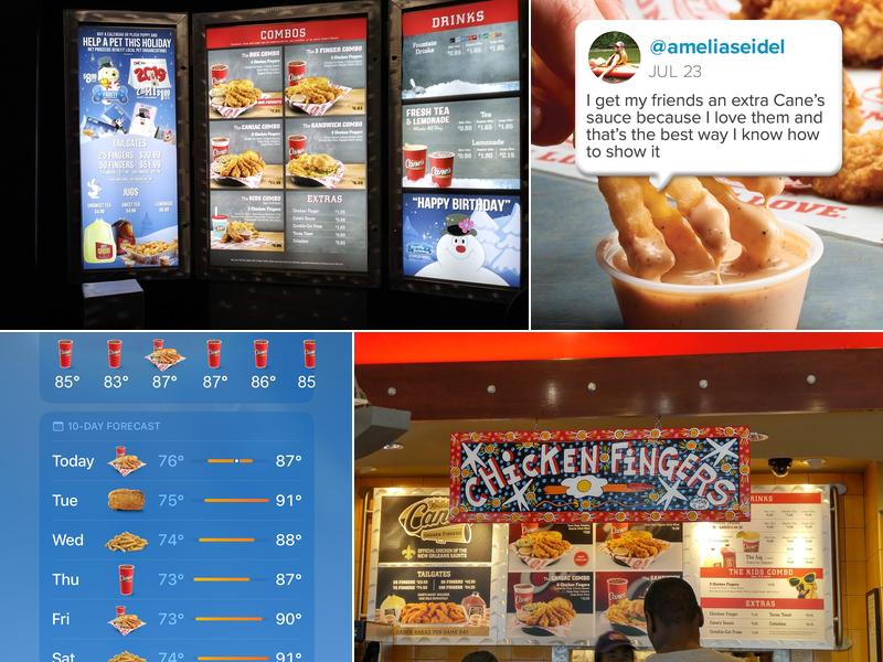 Raising Cane's Chicken Fingers Menu