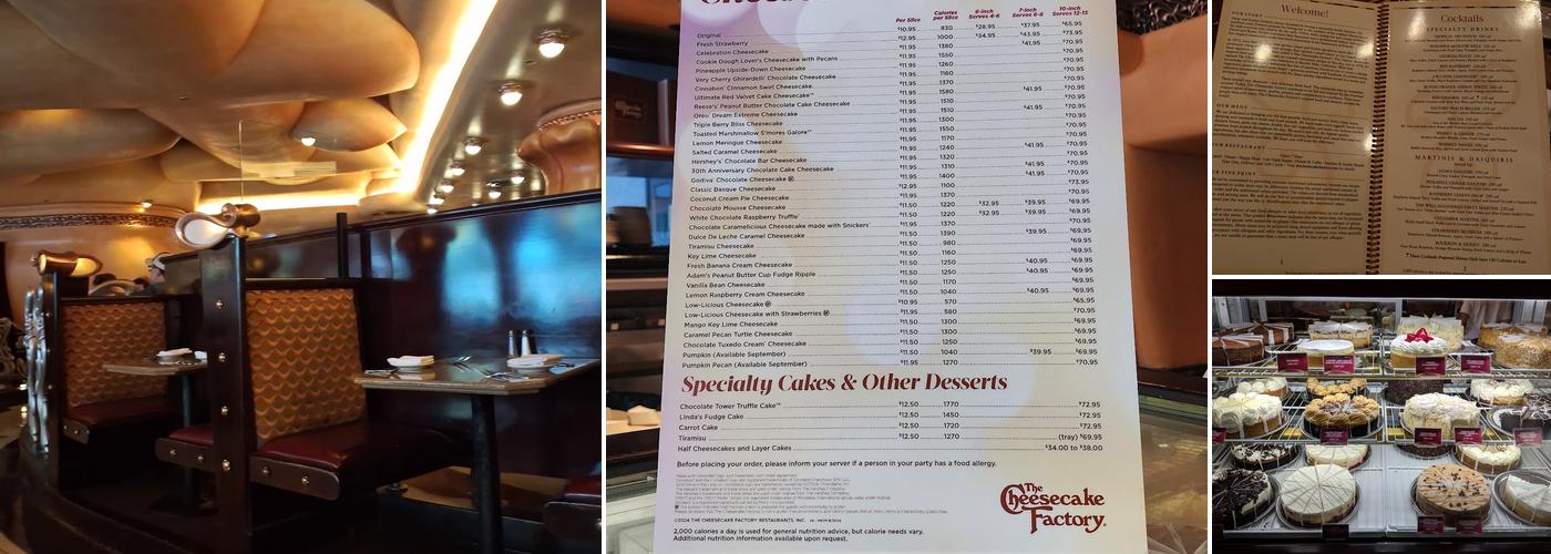The Cheesecake Factory Menu